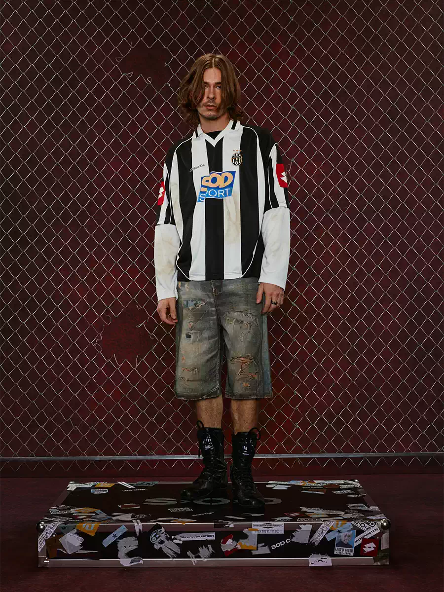 SOD Co. Layered Distressed Vintage Soccer Jersey