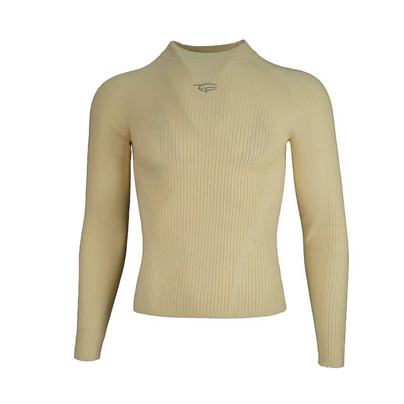 TGFCLUB Basic Logo 3D Silhouette Slim Fit Stretch Knit Sweater