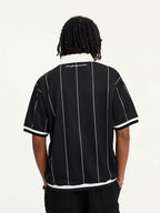 Small Town Kid Pearl Logo Striped Polo Jersey