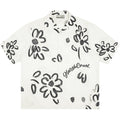Harsh and Cruel Hand Painted Watercolor Flowers Handwritten Logo Cuban Shirt