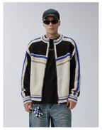 F2CE Color Block Zip Knit Cowichan Cardigan