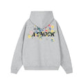 Achock Floral Embroidery Zipper Hoodie