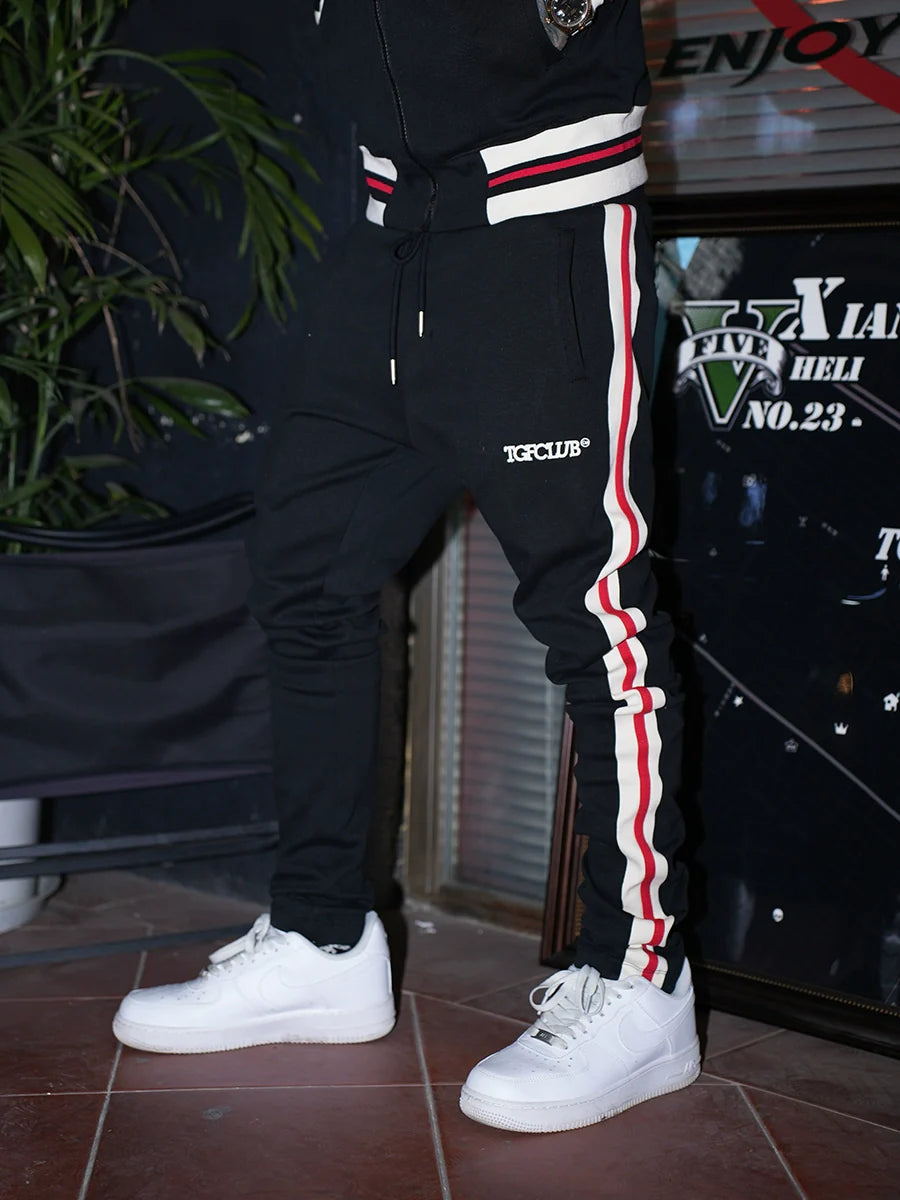 TGFCLUB Snake Design Side Stripe Track Jacket and Track Pants