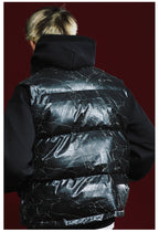 Remedy Cracked Design Puffer Vest