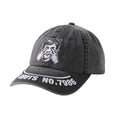 NOVACAM Washed Black Spoof Embroidery Dad Hat