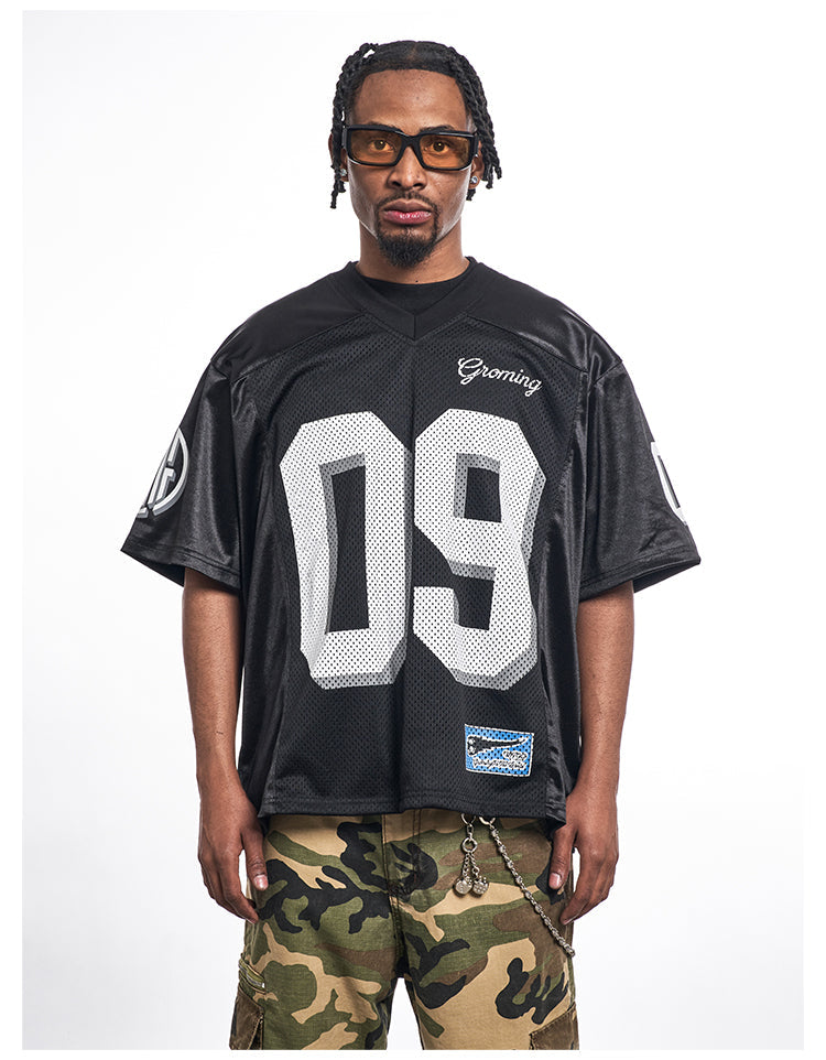 F3F Select 09 Numbering Printed Logo Mesh Hockey Jersey Tee