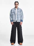 F3F Select Multi Pocket Washed Work Denim Jacket