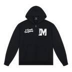 MEDM Towel Applique Embroidery Zip-Up Hoodie