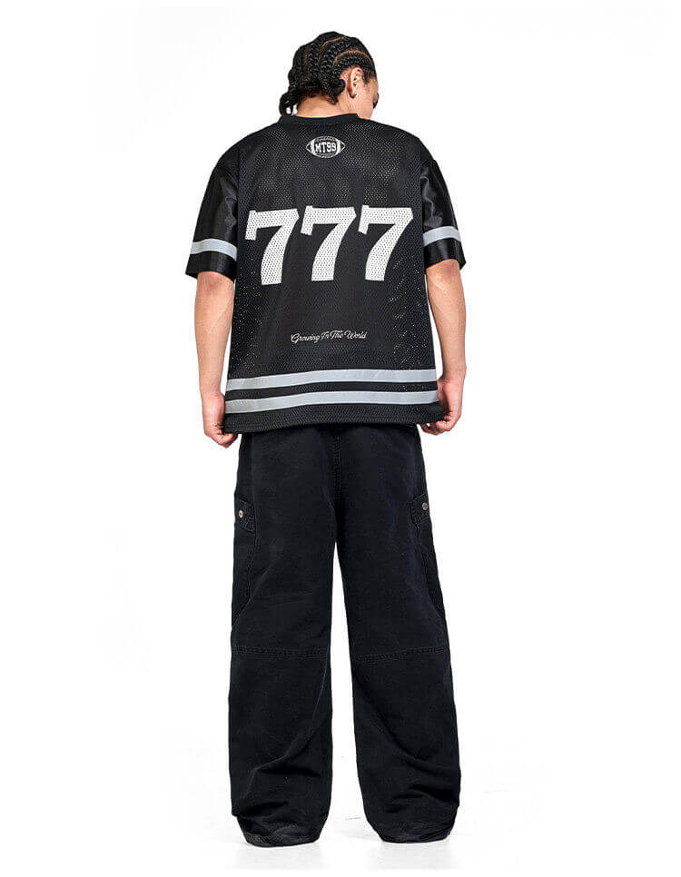 F3F Select 777 Numbering Reflective Stripe Mesh Short Sleeve Hockey Jersey
