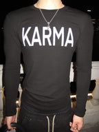 KARMANISTIC Logo Print Slim Fit Long Sleeve Tee