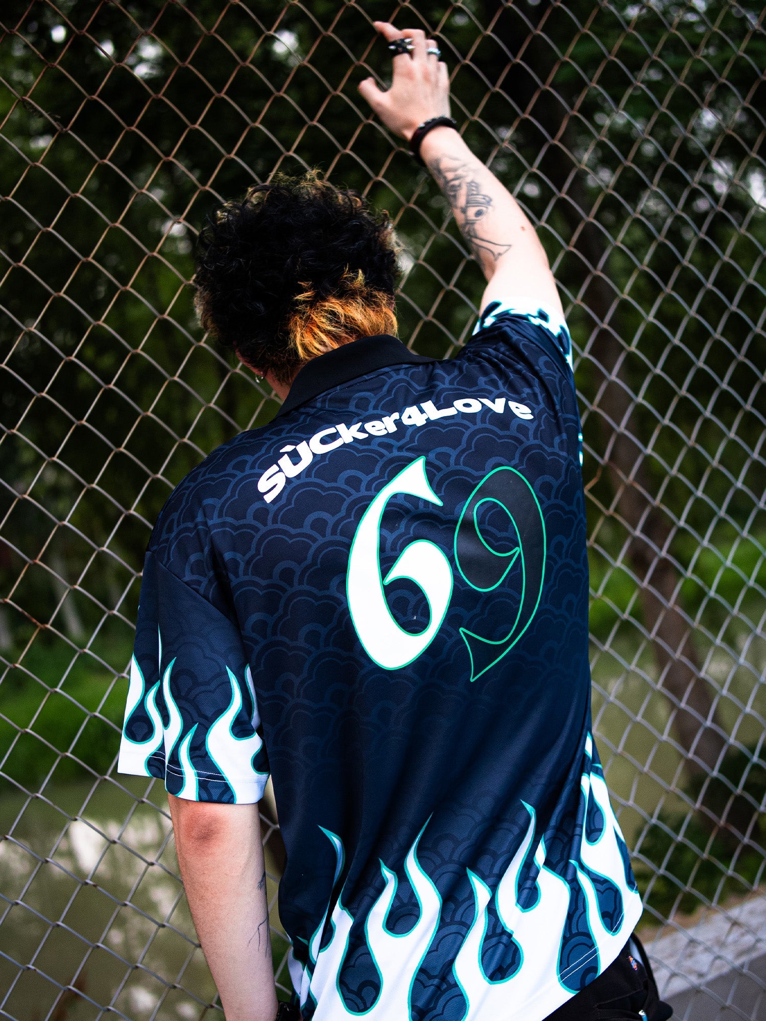 SUC Flame Full Print Gradient Soccer Jersey Polo