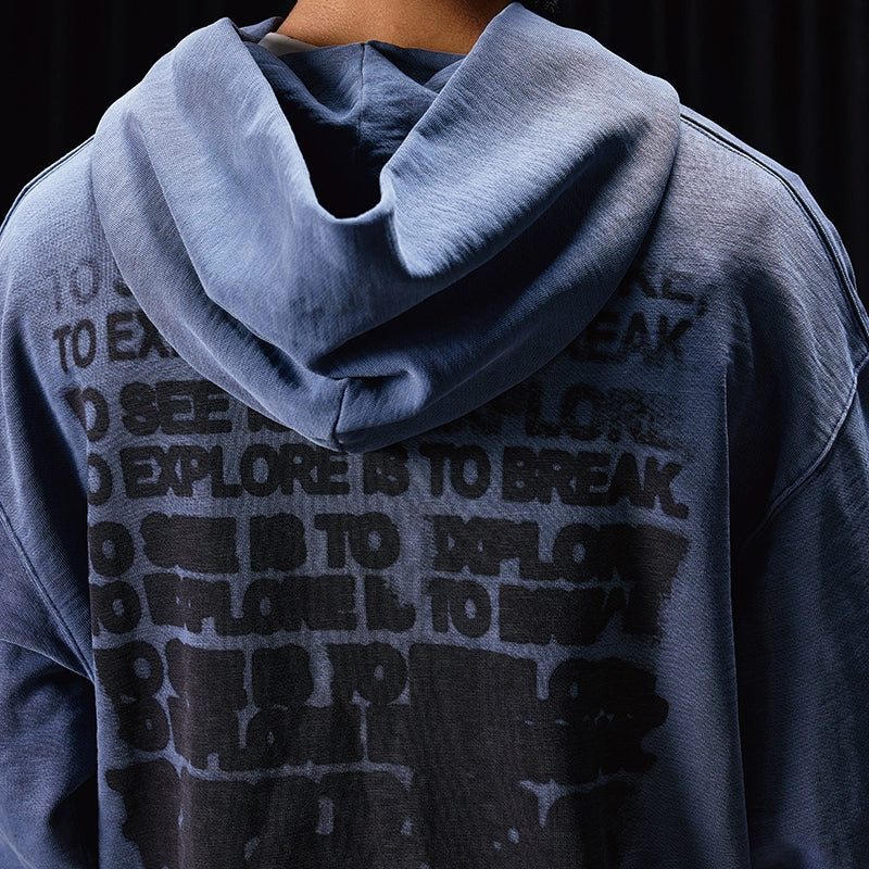 Labt Unreal Font Print Hoodie