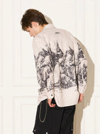 EMPTY REFERENCE Saint Son Print Long Sleeve Shirt