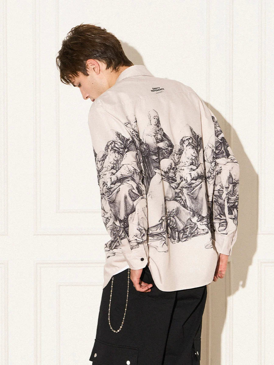 EMPTY REFERENCE Saint Son Print Long Sleeve Shirt