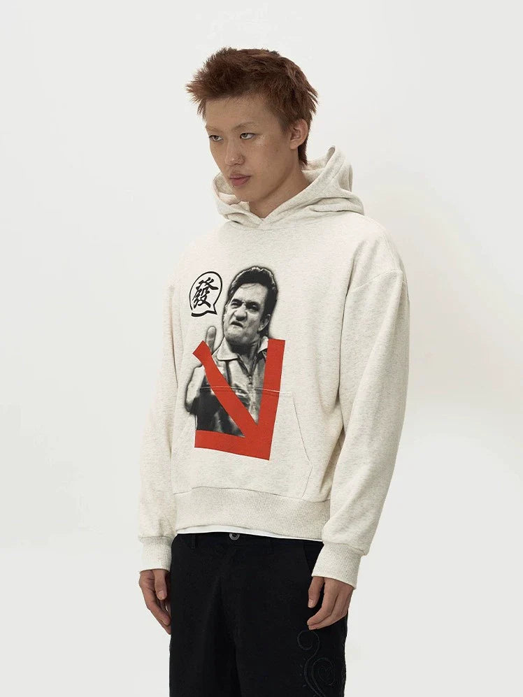 EVILKNIGHT(EK) Photo Graffiti Print Hoodie