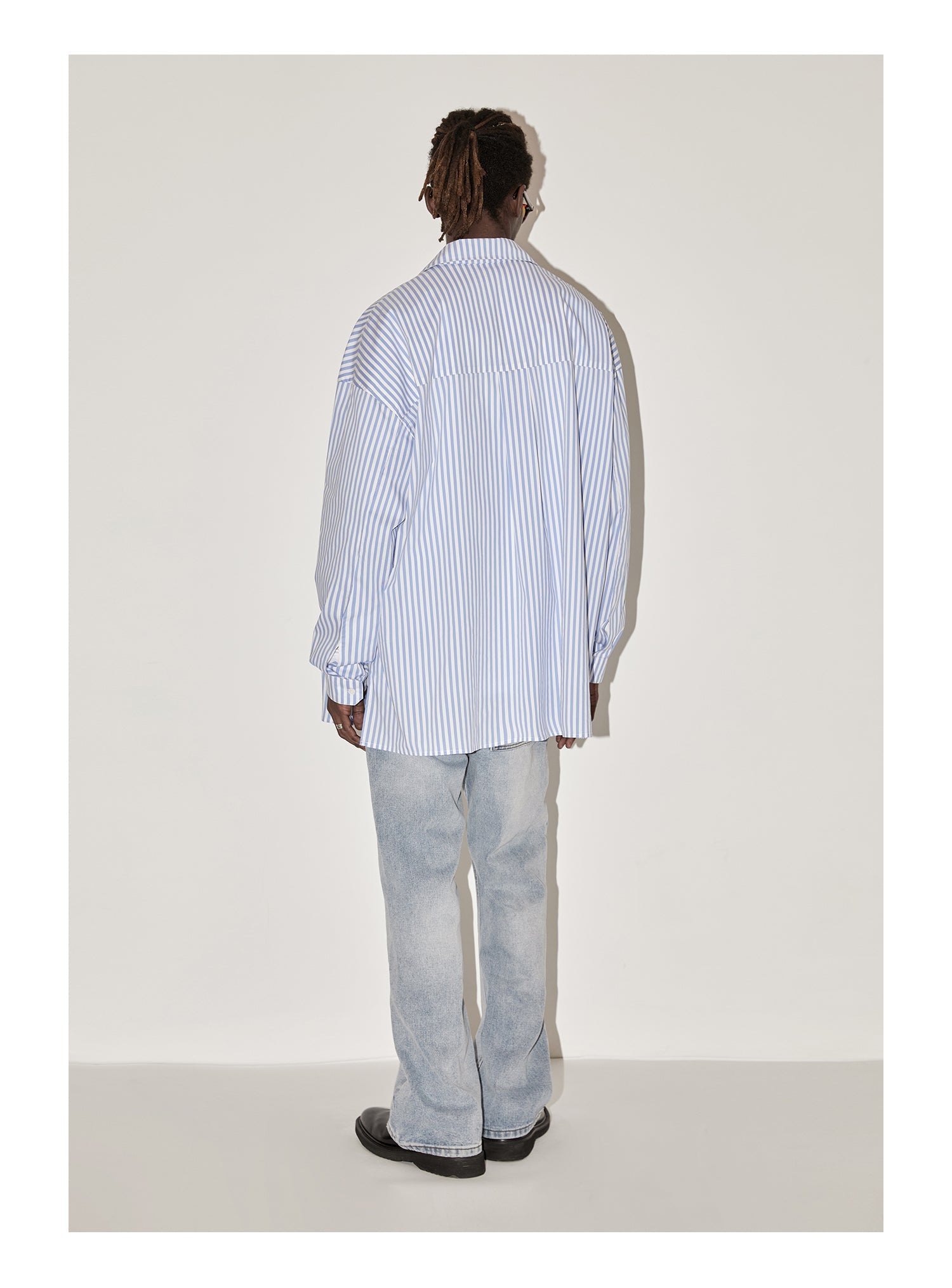 EMPTY REFERENCE Stripes Structured Long Sleeved Shirt