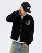 MEDM Floral Embroidered Knit Cardigan