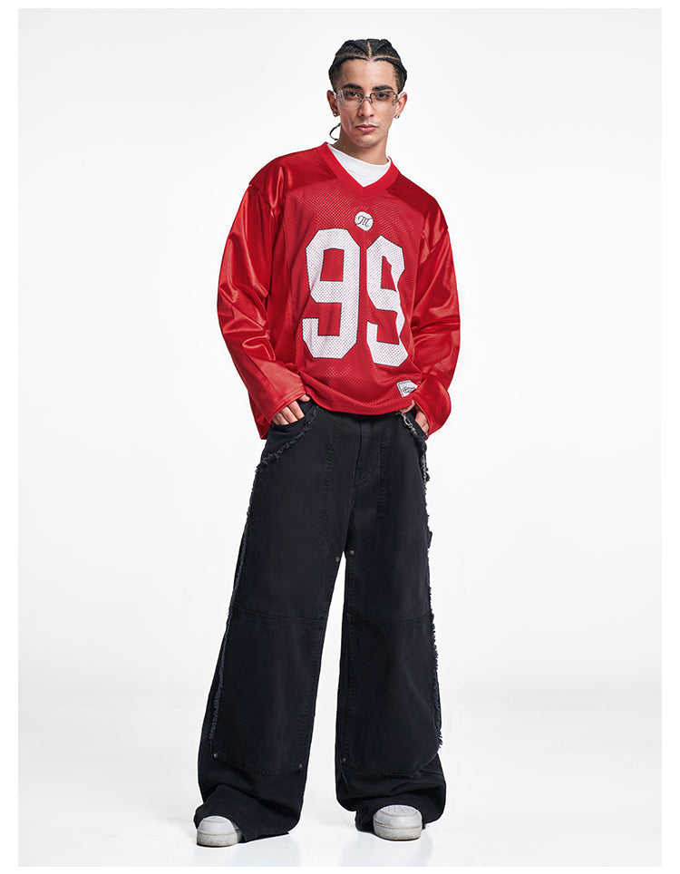 F3F Select 99 Numbered Mesh Long Sleeve Hockey Jersey