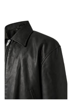 KARMANISTIC Graphic Embroidered Leather Short Bomber Jacket