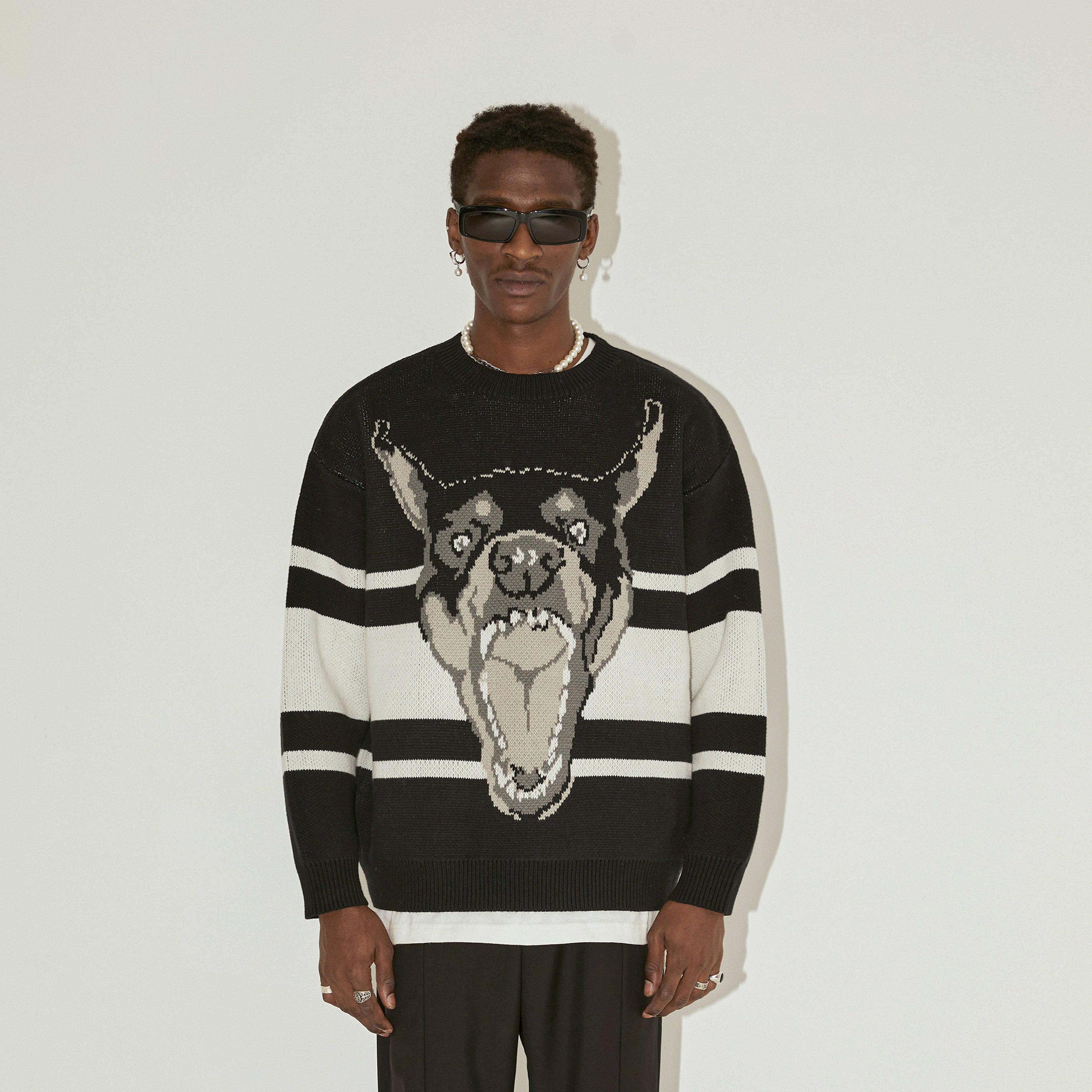 EMPTY REFERENCE Doberman Knit Sweater
