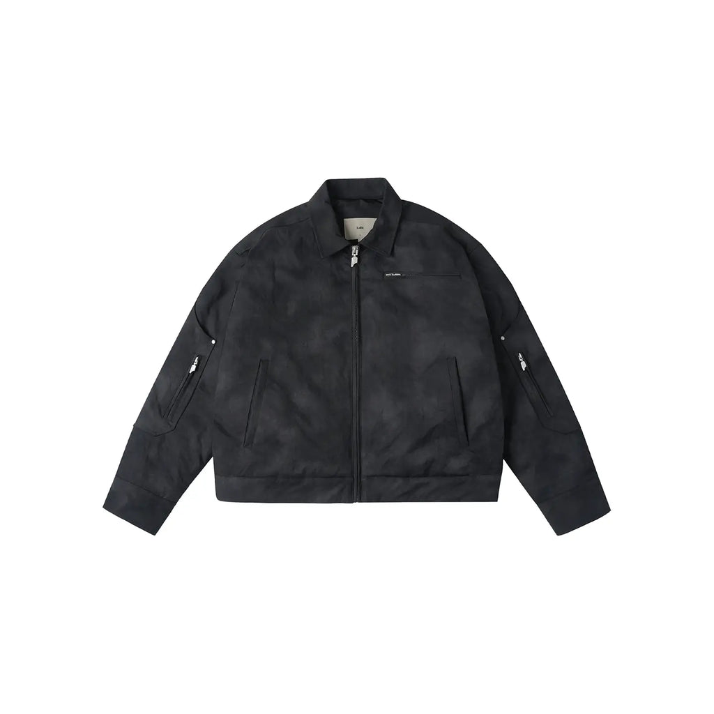 Labt Printed Vintage Effect Quilted Work Jacket