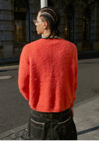 STEEPC Wool Blend Heart Patch Knit Sweater