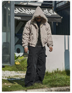 F3F Select Fur Quilted Lining Hoodie Jacket