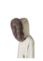 KARMANISTIC Fur Collar Hooded Jacket