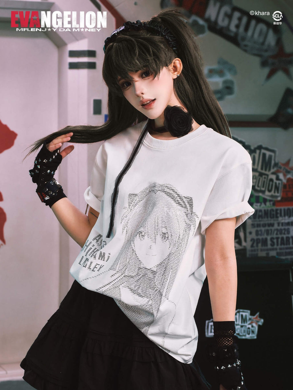 MEDM x EVA NEVER END Character Code Graphic Tee