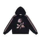 EMPTY REFERENCE Rose Printed Lace Hoodie