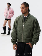 MEDM Crinkled Nylon MA-1 Bomber Jacket