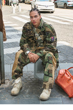 STEEPC Camouflage Pearl Studded M65 Field Jacket