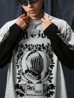 1807 STILLGOING Vintage Printed Layered Long Sleeve Tee
