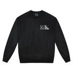MEDM Logo Label Embroidered Suede Sweatshirt