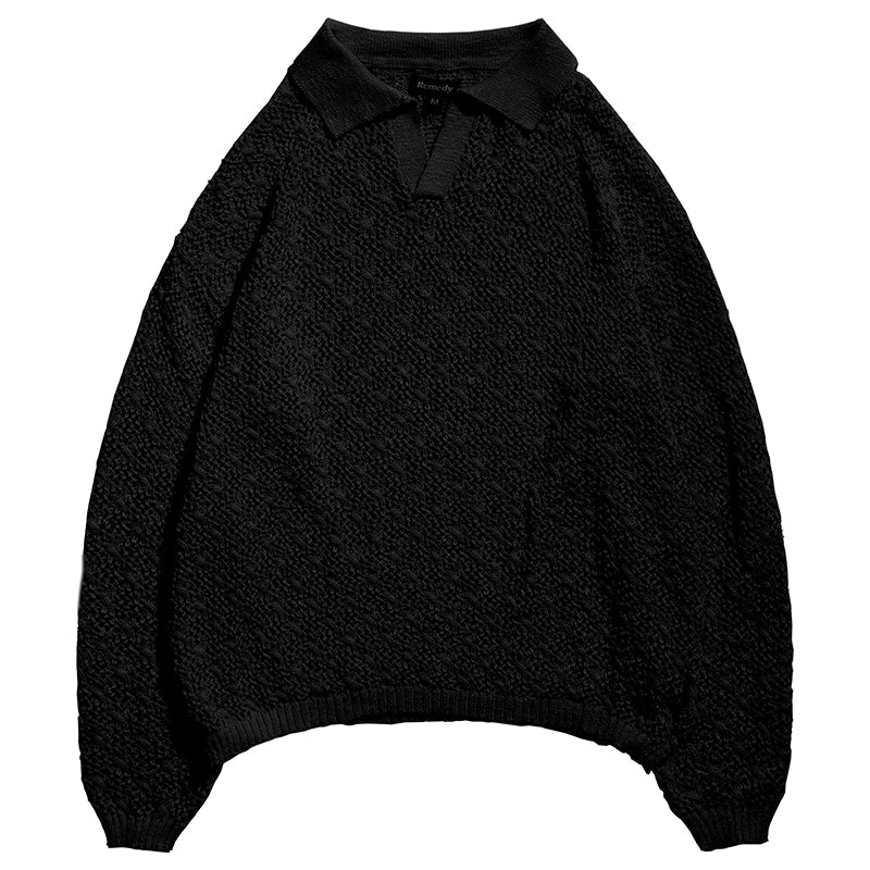 Remedy Mesh Polo Knit Sweater