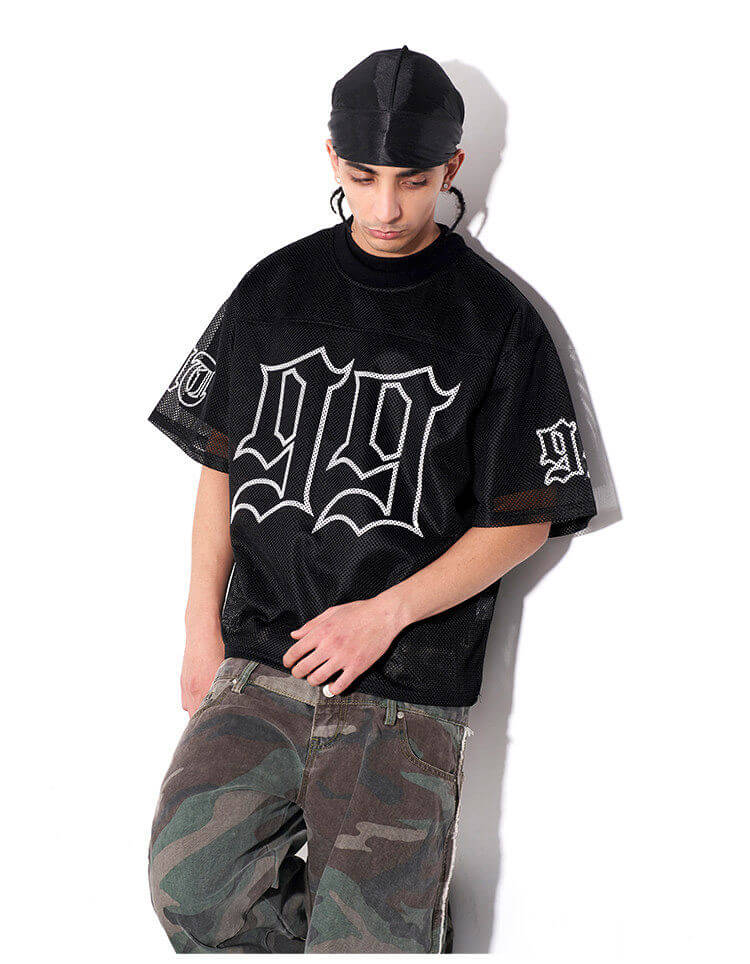 F3F Select 99 Cross Print Mesh Short Sleeve Jersey