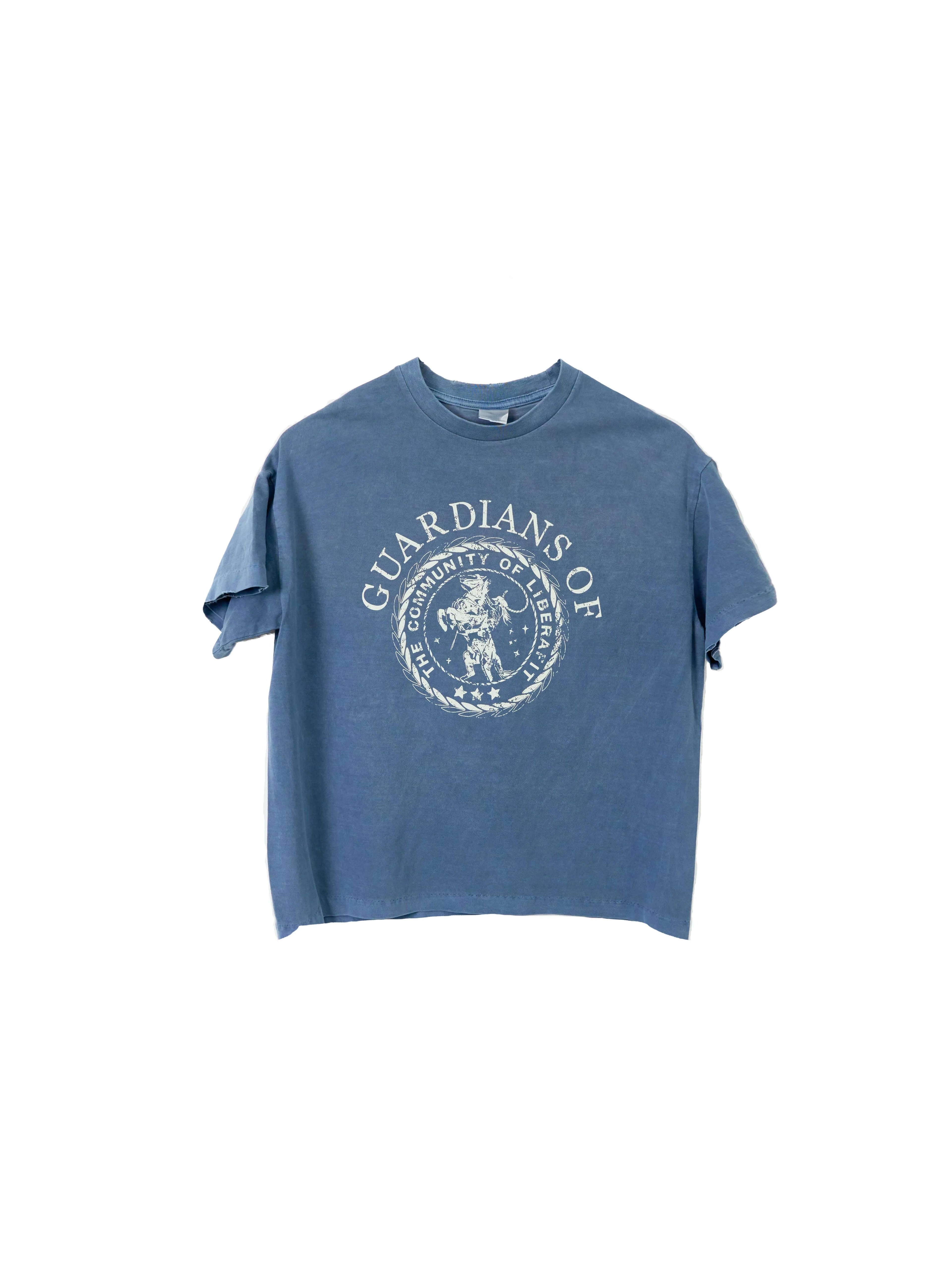 LIBERAFIT Badge Graphic Garment Dyed Vintage Tee