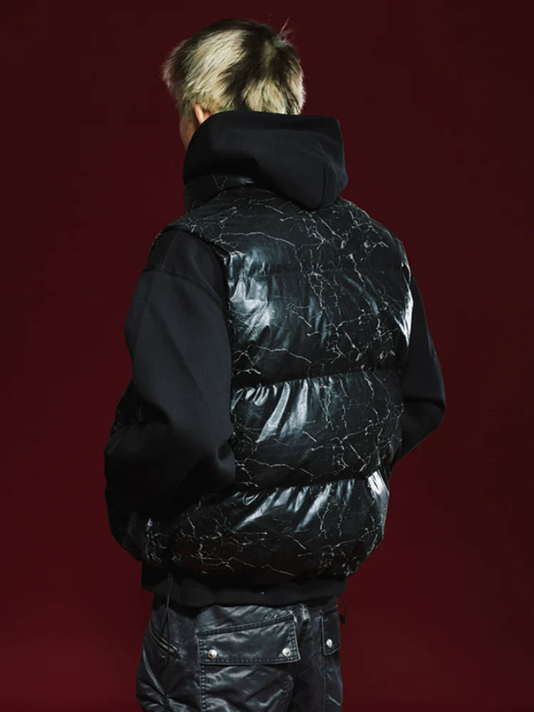 Remedy Cracked Design Puffer Vest