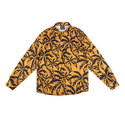 MEDM Tiger Pattern Coconut Tree Long Sleeved Shirt