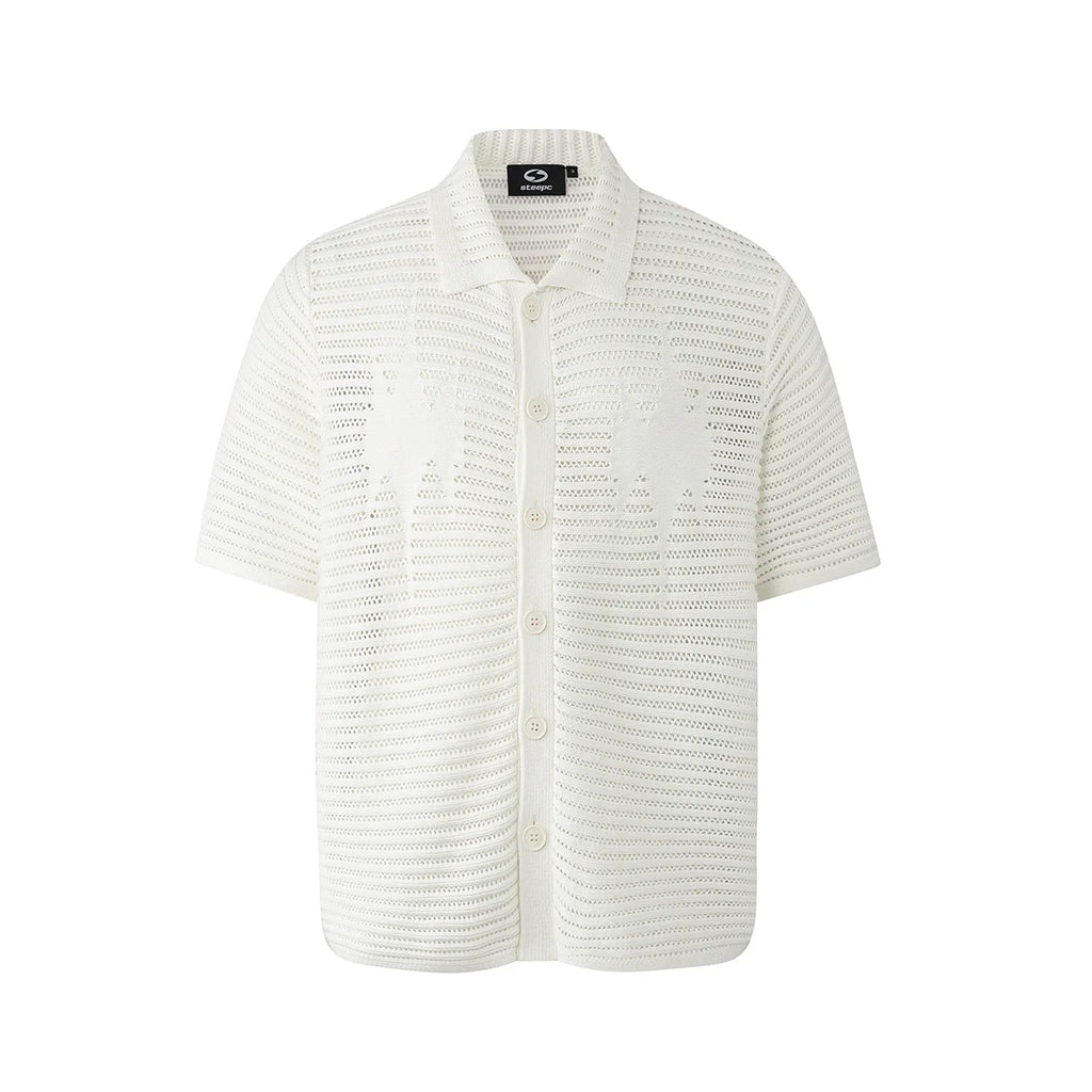 STEEPC Jacquard Short Sleeve Knit Shirt