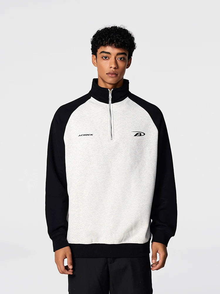Achock Color Blocking Half-Zip Sweatshirt