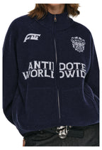 ANTIDOTE Logo Zip Knit Cardigan