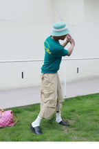 STEEPC Embroidered Boxy Knit Polo