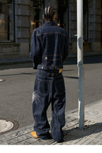 STEEPC Double Breasted Denim Jacket