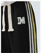 MEDM Side Stripe Four-Bar Drawstring Baggy Sweatpants