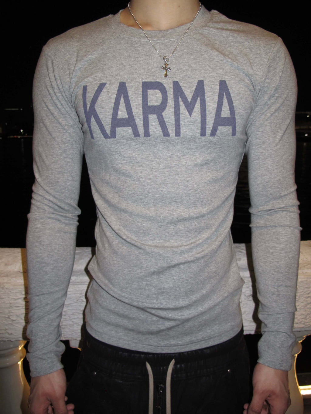 KARMANISTIC Logo Print Slim Fit Long Sleeve Tee