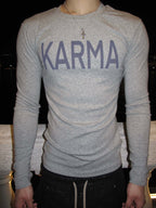 KARMANISTIC Logo Print Slim Fit Long Sleeve Tee