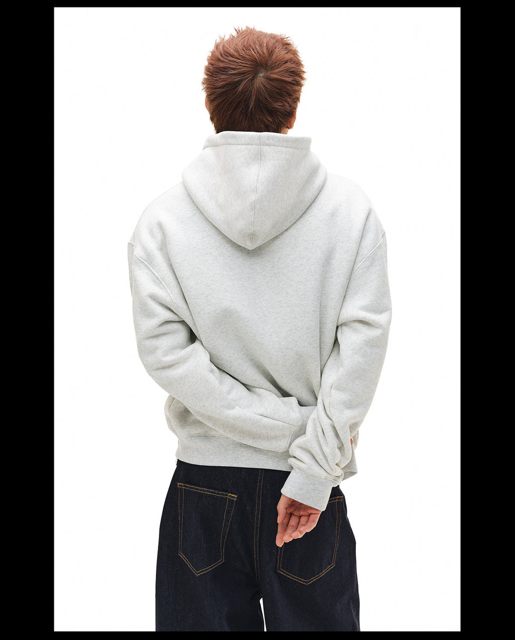NOVACAM Vintage Monogram Print Zip Up Hoodie