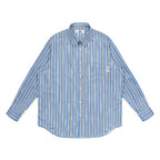 EMPTY REFERENCE Structured Stripe Long Sleeve Shirt
