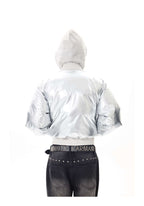 KARMANISTIC Embroidered Hooded Puffer Bomber Jacket